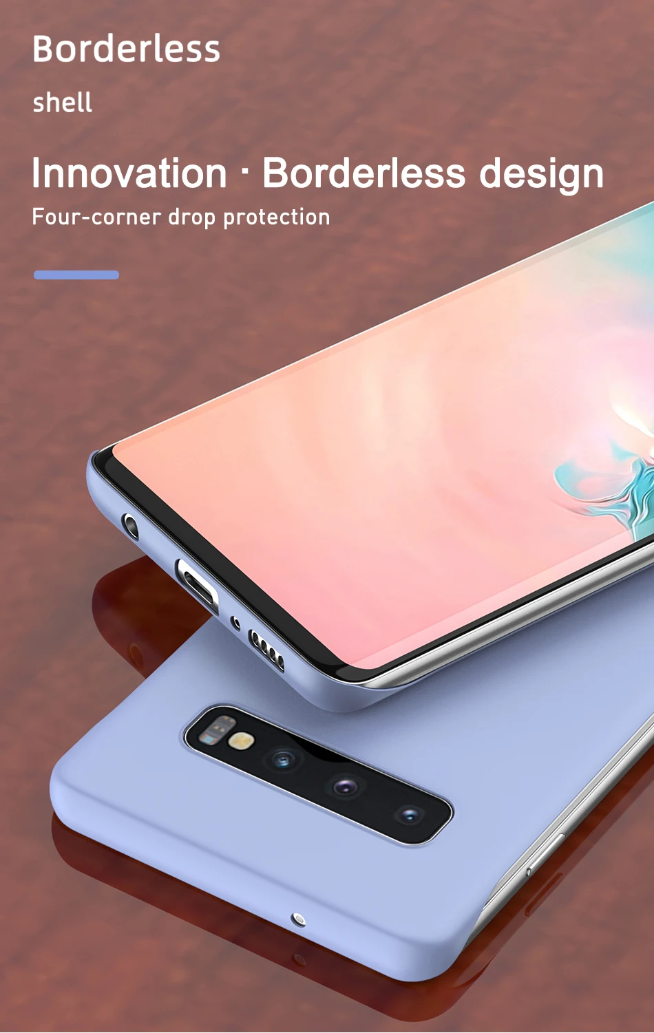 Тонкий Жесткий ПК Безрамное чехол для телефона для samsung Galaxy S9 S10 плюс S10e Примечание 10+ A10 A20 A30 A40 A50 A70 A7 A750 резиновый матовый чехол