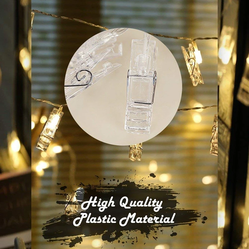 50 светодиодных гирлянд держатель для фотографий рождественское и Новогоднее