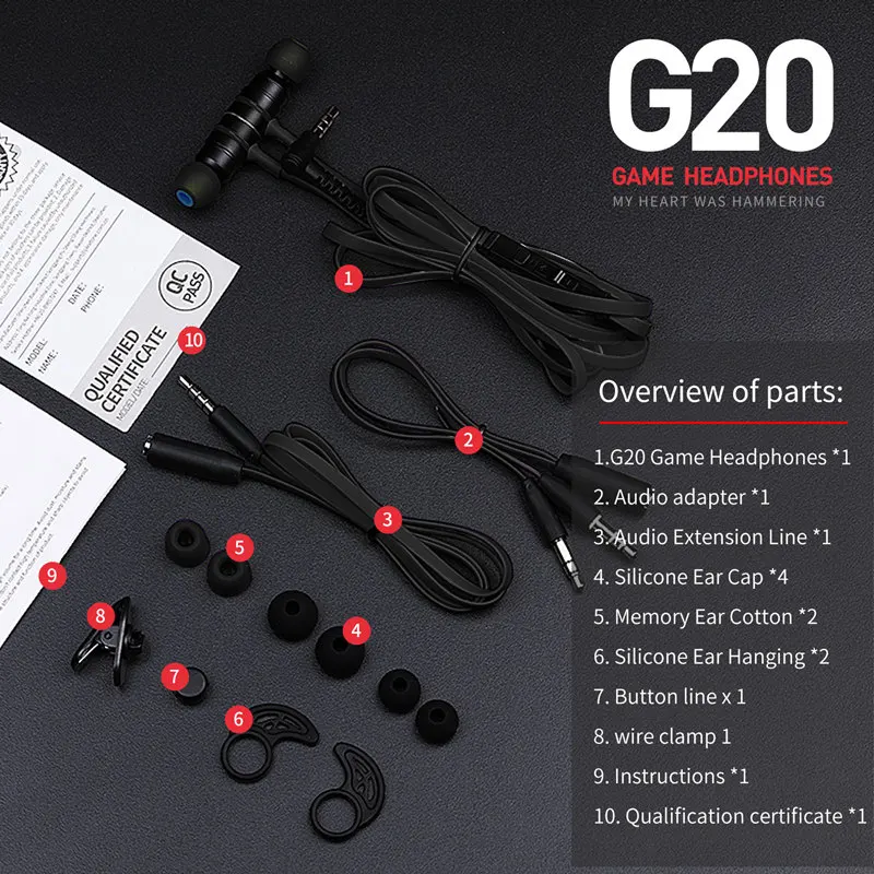G20 black with box Plextone маленький Hammerhead G20 наушники с микрофоном в ухо Игровые гарнитуры шумоизоляция стерео сравнение razer Hammerhead V2 Pro - Цвет: G20 black with box