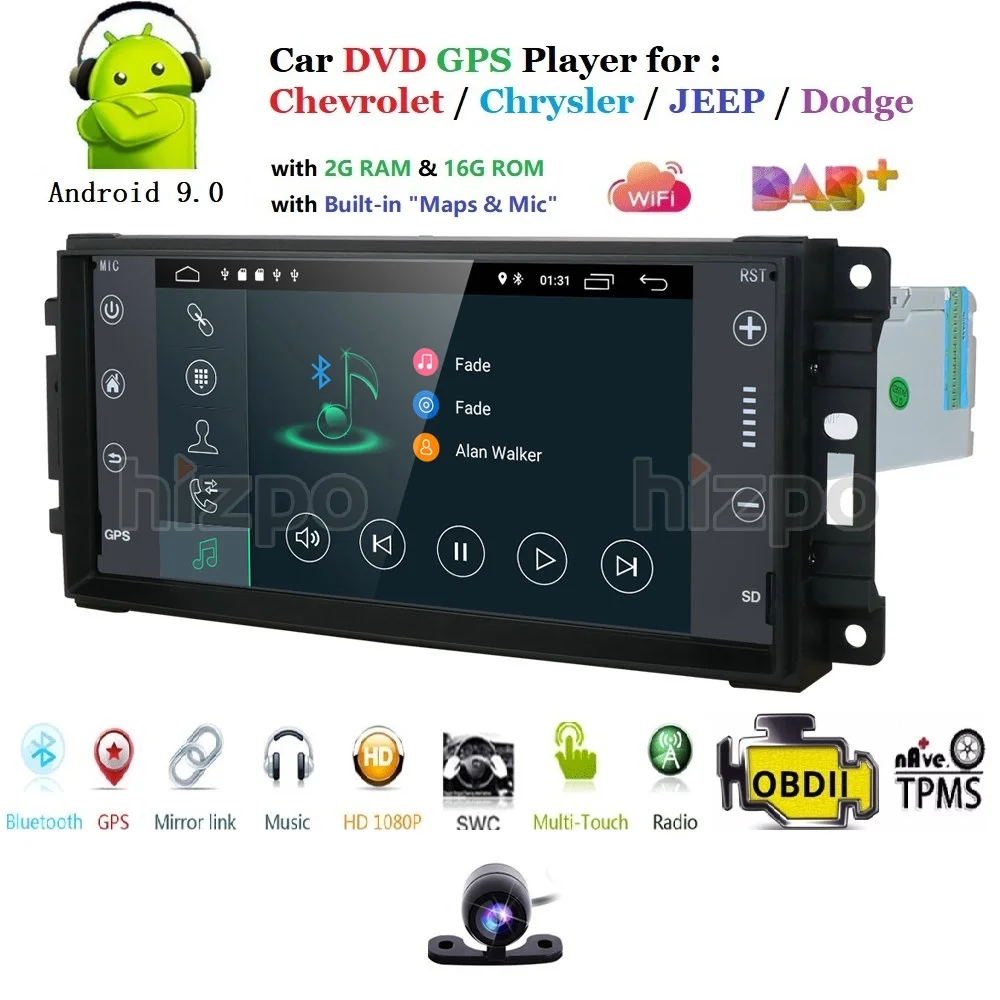 Автомобильный монитор Android 9 0 GPS плеер для Wrangler Компас Grand Cherokee Jeep свобода патриота