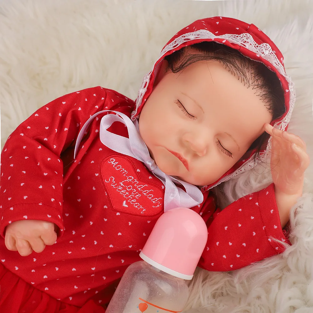 

50cm/20 Inch Bebe Reborn Doll Lifelike Newborn Cute Sleeping Reborn Baby Levi Full Body Vinyl/Cloth Doll Gift Toy For Children