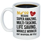 Кофейная кружка с надписью медсестра чудо-работник, Забавный милый подарок