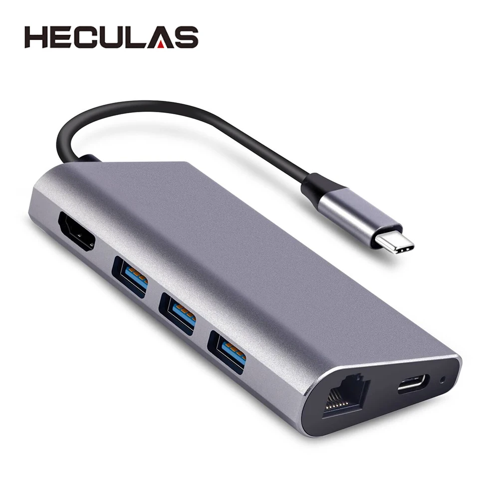 HECULAS USB док станция все в одном C концентратор к HDMI RJ45 PD адаптер для MacBook|Док-станции