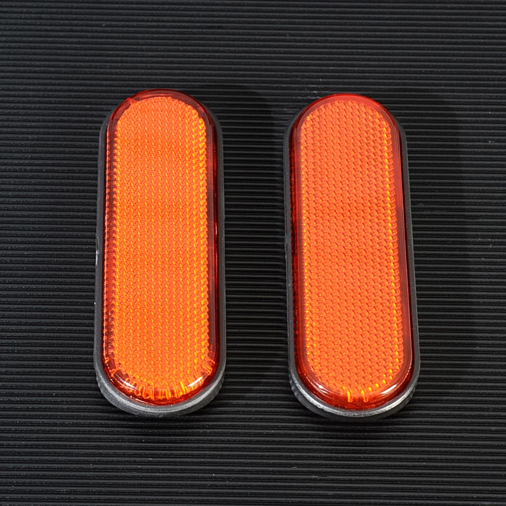 Универсальные янтарно желтые отражатели на передние ножки вилки наклейка