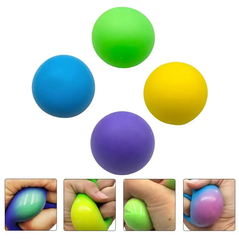 

4Pcs Stress Relieving Toy Decompression Flour Ball Toy Interesting Plaything