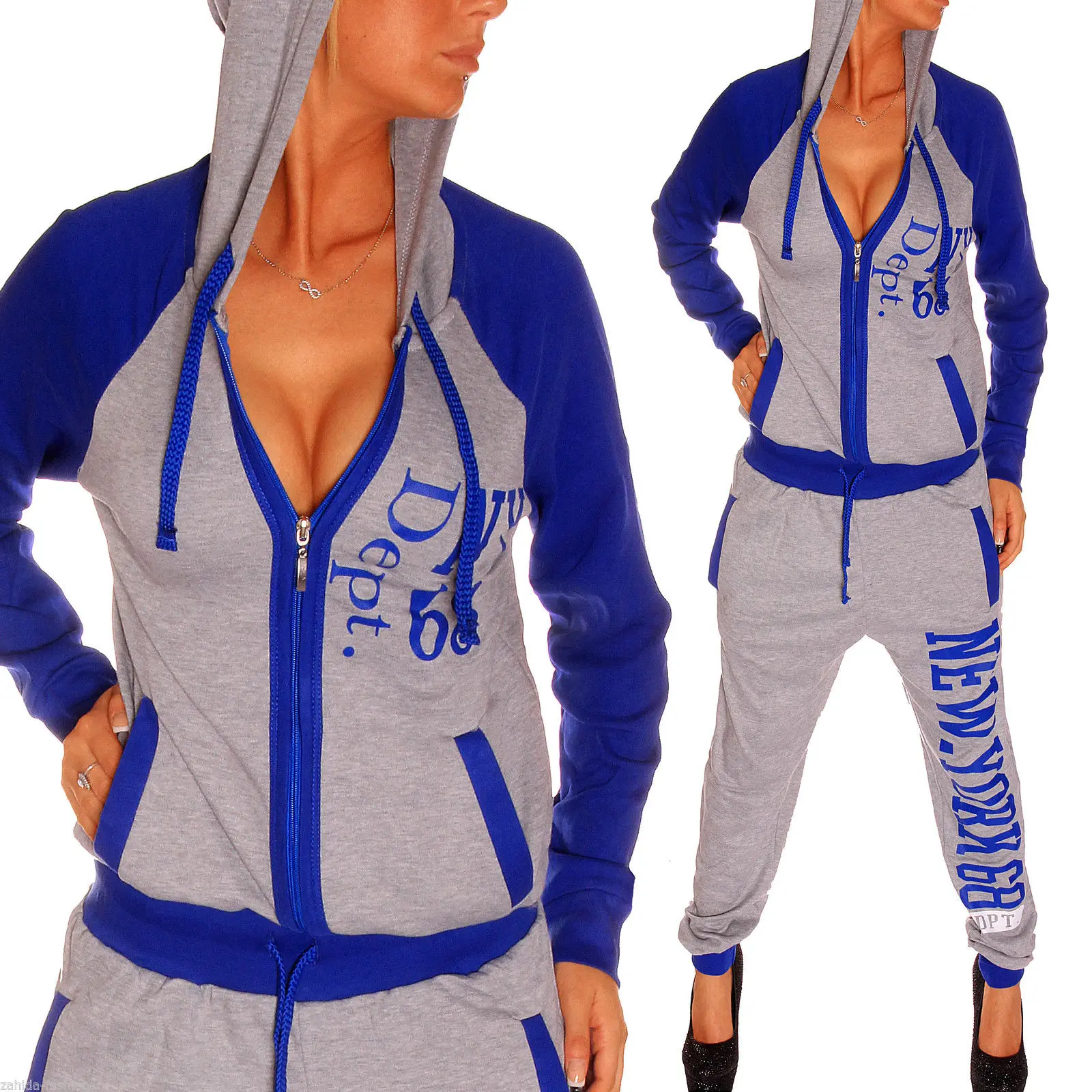 Женский Повседневный комплект ZOGAA брендовый из двух предметов толстовка с