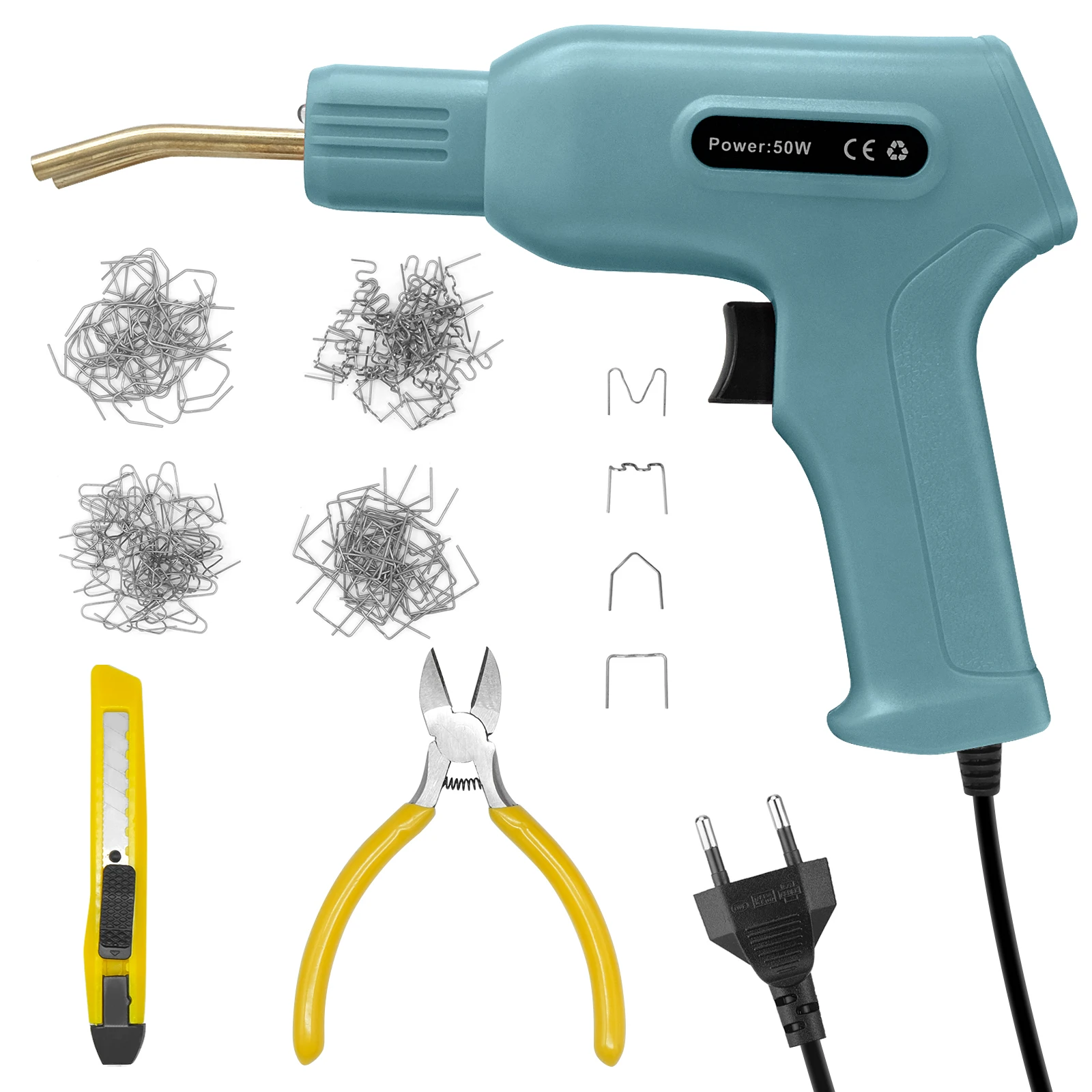 

Plastic Welding Machine Car Bumper Repair Kit, 50W Garage Tools Hot Staplers PVC Stapling Machine Car Bumper Repair Tool