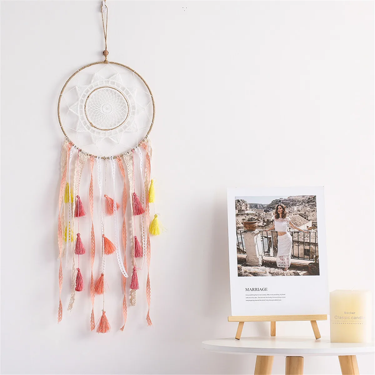 Родной Индийский Ловец снов для детей перо на стену подвесное украшение дома