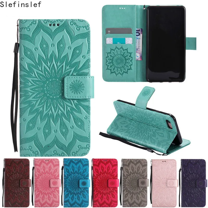 Роскошный кожаный чехол книжка с 3D подсолнухом для Sony Xperia X F5121 Dual F5122 Performance E5 E 5 F3311