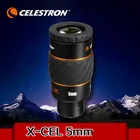 Астрономический окуляр CELESTRON X-CEL LX 5 ММ 1,25 дюйма 60 градусов, большое поле зрения высокой четкости, Вращающиеся Очки