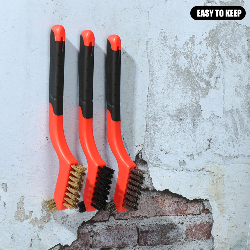 3 шт. щетки из нейлона/латуни/нержавеющей стали 7 дюймов | Автомобили и мотоциклы