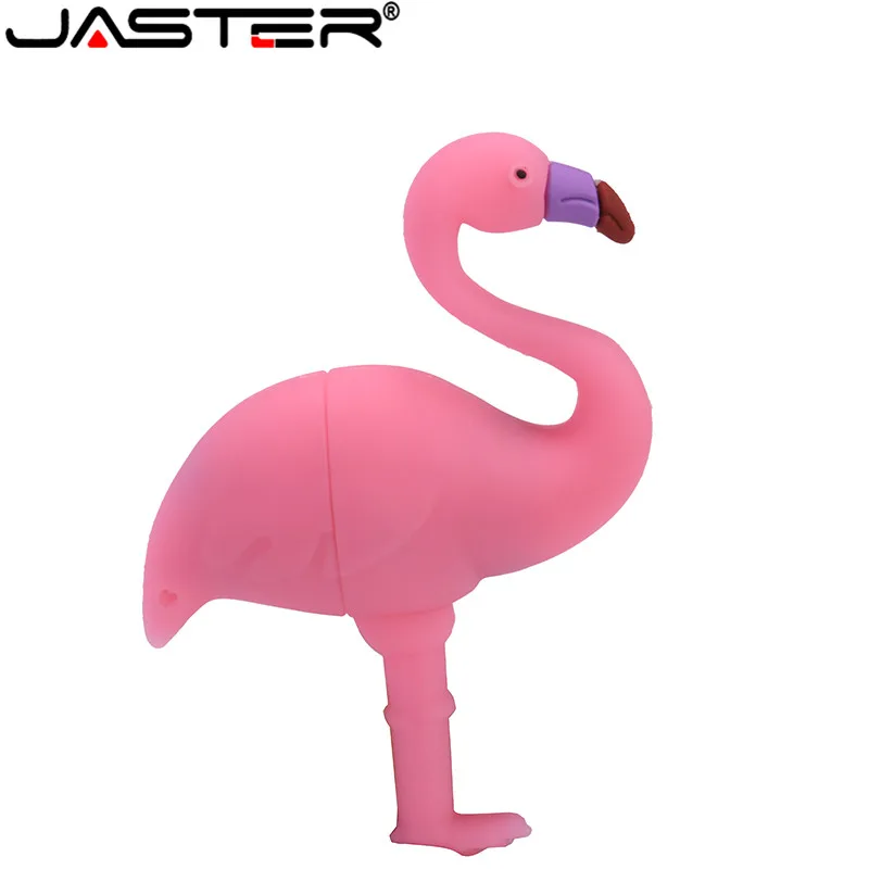 USB флеш накопитель JASTER в виде мультяшных животных фламинго силикагель 2 0 4 ГБ/8 ГБ/16