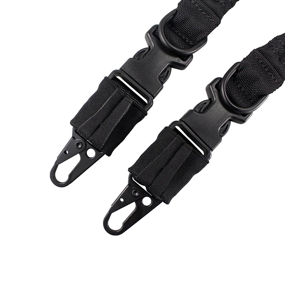 

Tactical Adjustable Two 2 Point Rifle Sling Strap Heavy Duty Quick Detach Bungee Gun Sling Airsoft Hunting Stealth Belt