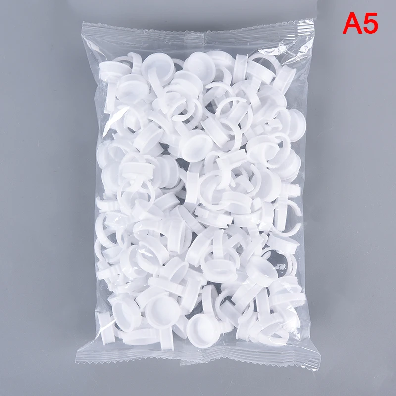 

100Pcs Disposable Makeup Ring No Divider Tattoo Pigment Holder Cup S/M/L New