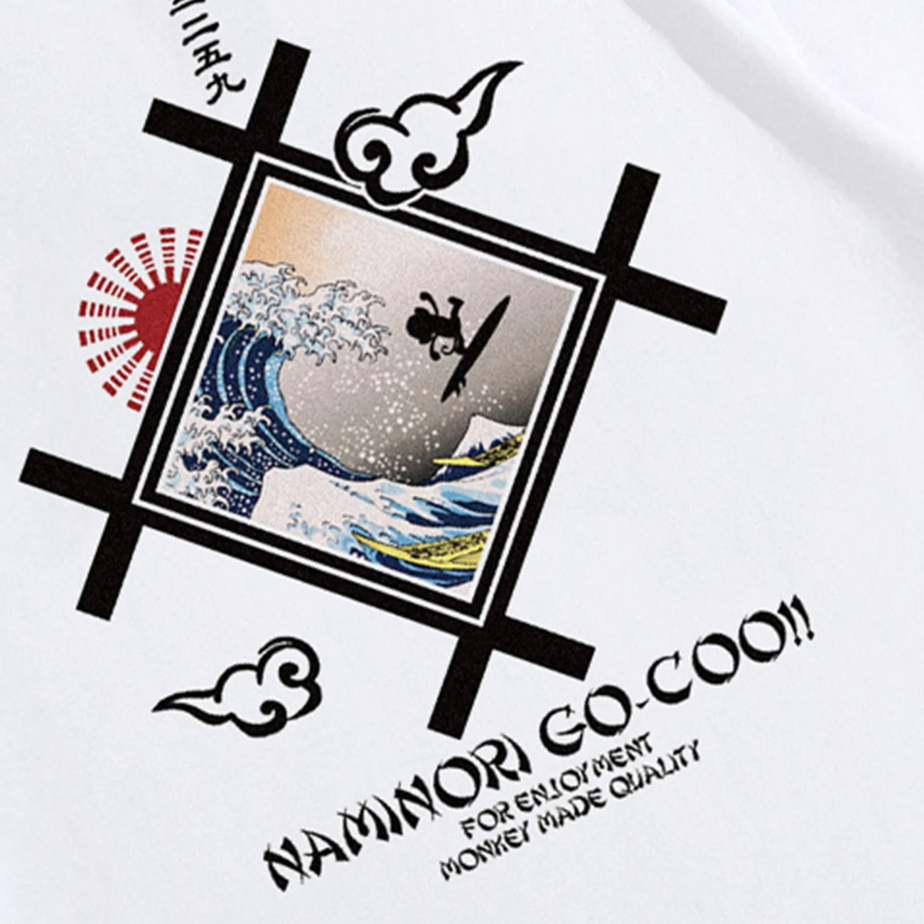 

LACIBLE Men Hip Hop Harajuku Streetwear T Shirt Great Wave Letter Print T-Shirt Cotton 2021 Summer Short Sleeve Black Tops Tees