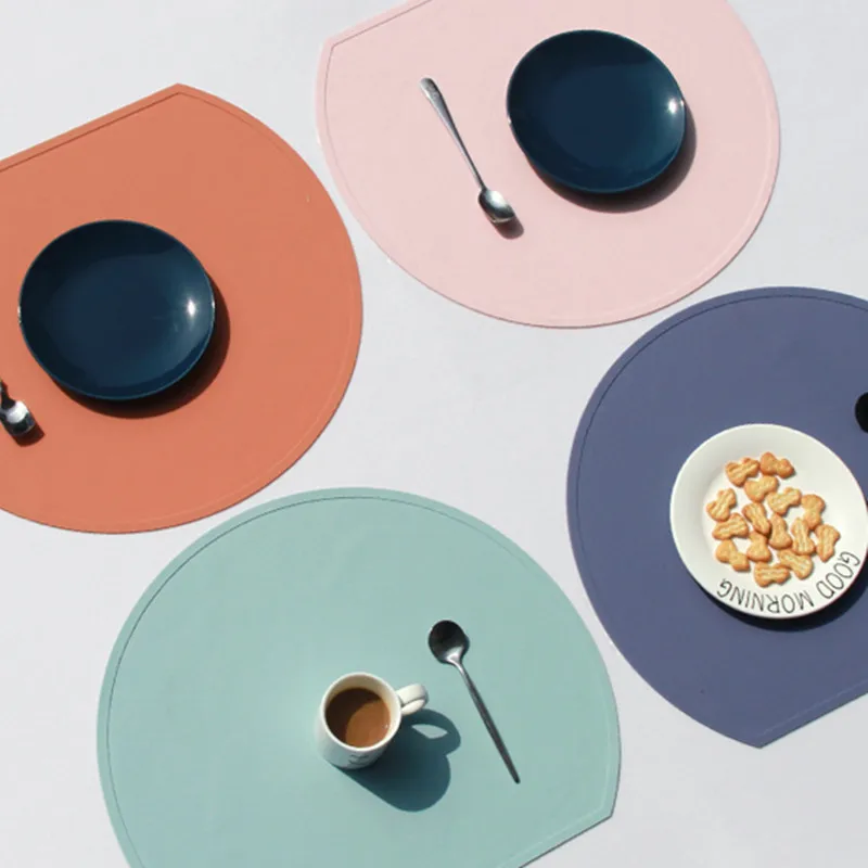 

Solid Color Water Oil Resistant Non-slip Kitchen Placemat Coaster Insulation Pad Dish Coffee Cup Table Mat Home Decor 51102