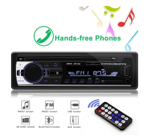 Автомобильное радио miniJSD520 12V Bluetooth стерео в тире 1 Din FM Aux вход поддержка Mp3/MP4 USB MMC WMA