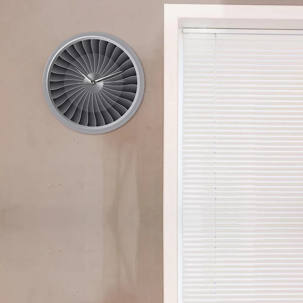 Реактивный двигатель турбинный вентилятор Авиатор настенные часы Самолет