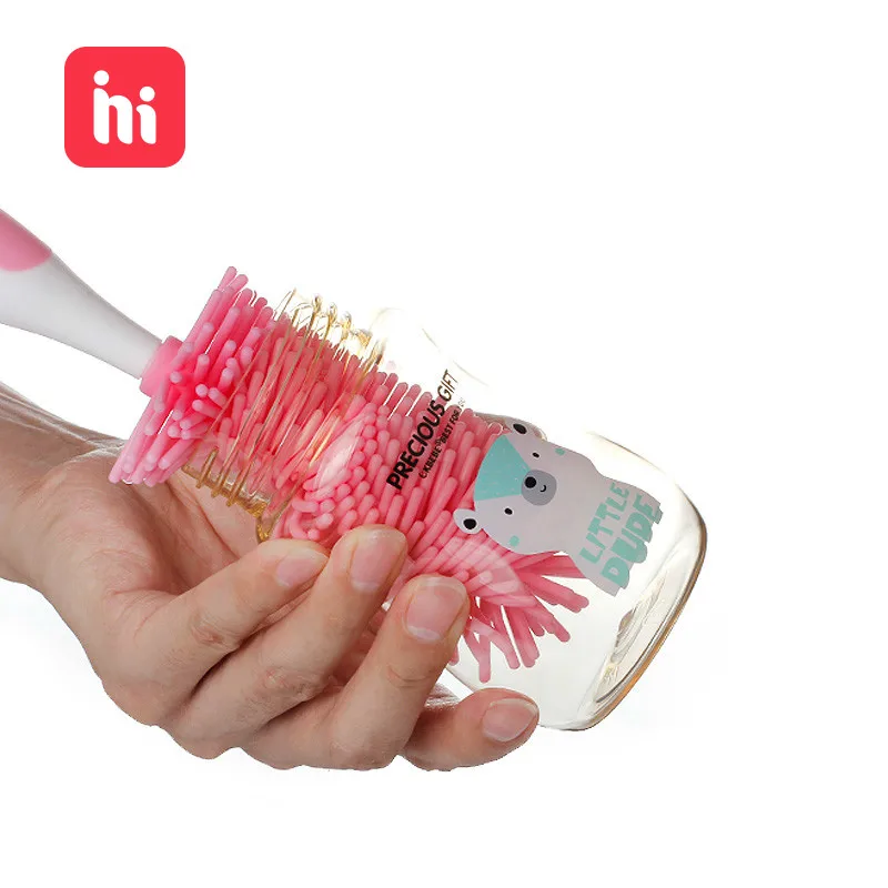 Набор силиконовых кистей для бутылочек вращающаяся на 360 градусов силиконовая