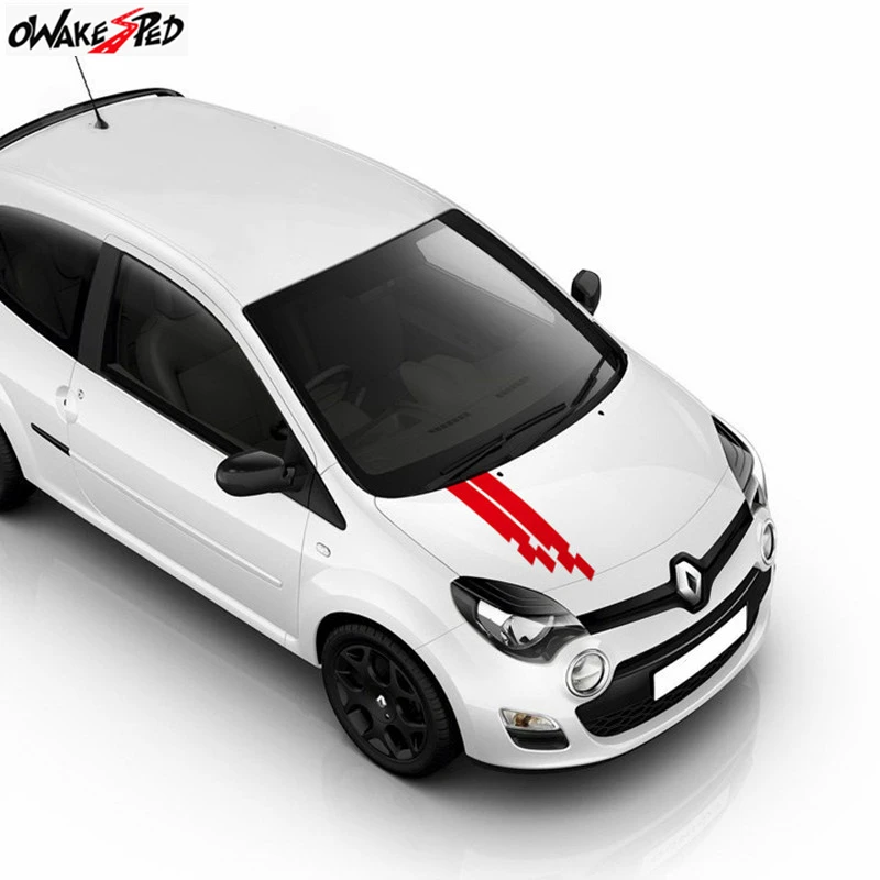 

Racing Sport Car Hood Sticker Trunk Bonnet Vinyl Graphics Decal For Renault Clio RS Campus Megane 2 3 Twingo Sandero Accessories