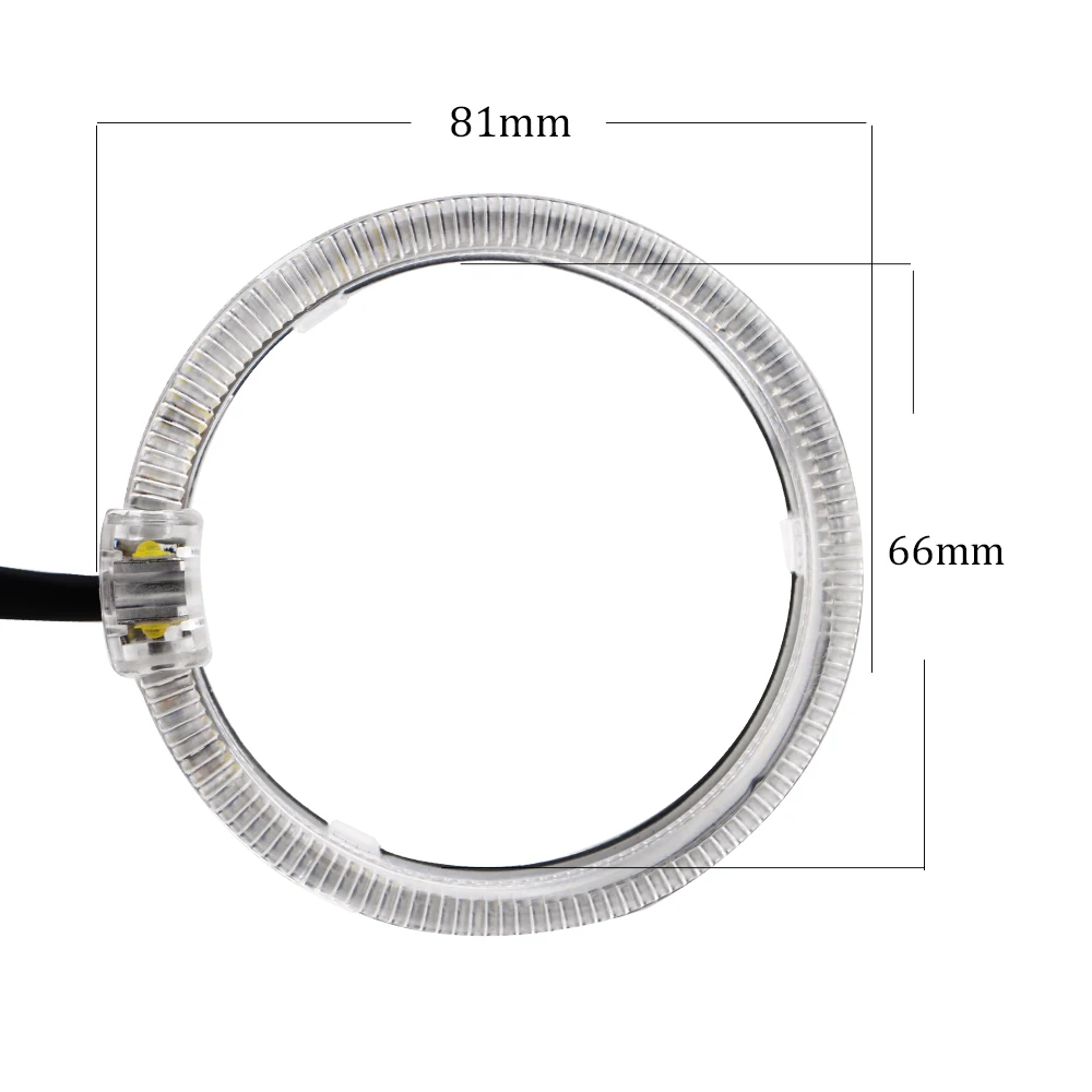 4PCS (2Sets) 80MM 95MM LED Angel Eyes Halo Ring Headlight DRL Daytime Running Light Warning Lamps for Motorcycle Car 12V 24V | Автомобили
