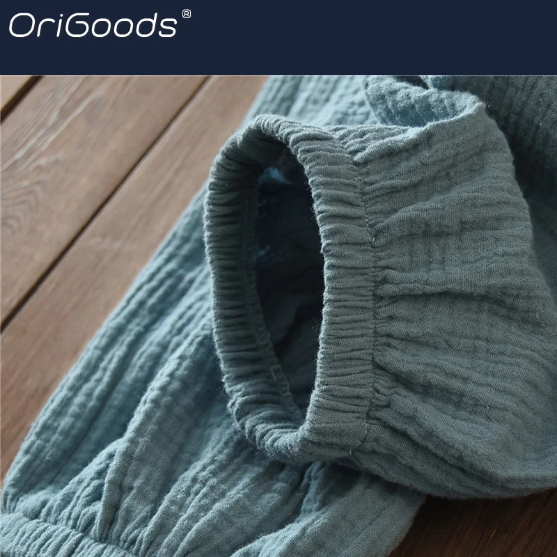 

OriGoods Summer Cropped Pants Women 2021 New Cotton Solid Thin Capri Pants Vintage Kawaii Cute Cool Trousers For Ladies B194