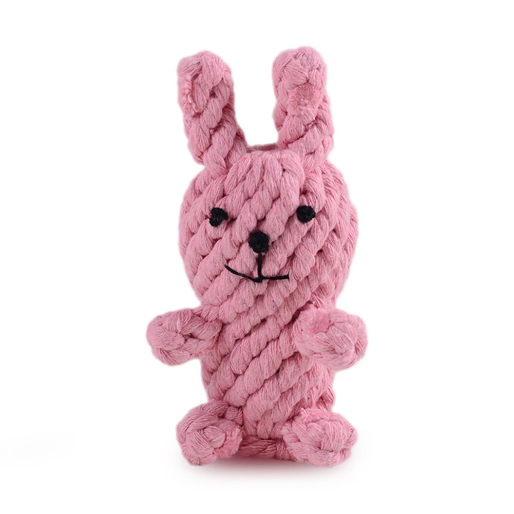 

Easter toy children's simulation woven cotton rope twist shape rabbit girl heart bed handmade decorations 2021 festival gift