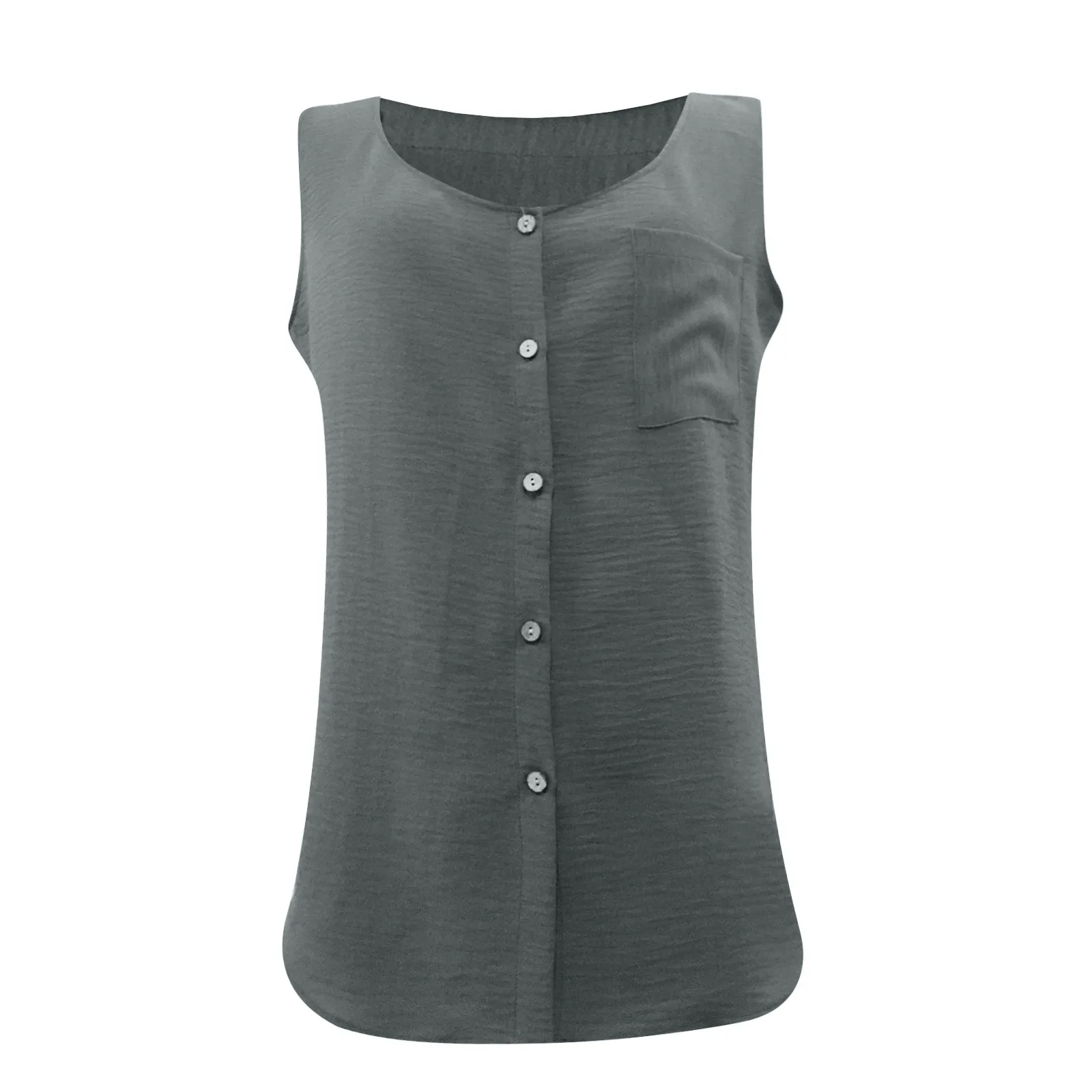 

2021 Ladies Shirt Women Buttons Solid Vest Summer Sleeveless Streetwear Casual Loose Female Tee shirt Tops Street Tank T Shirt