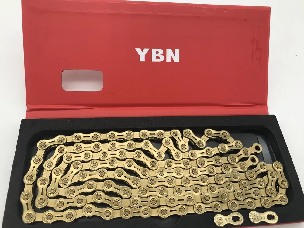 Цепь велосипедная YBN 11 S SL цепь для горного велосипеда с полыми звеньями скоростей