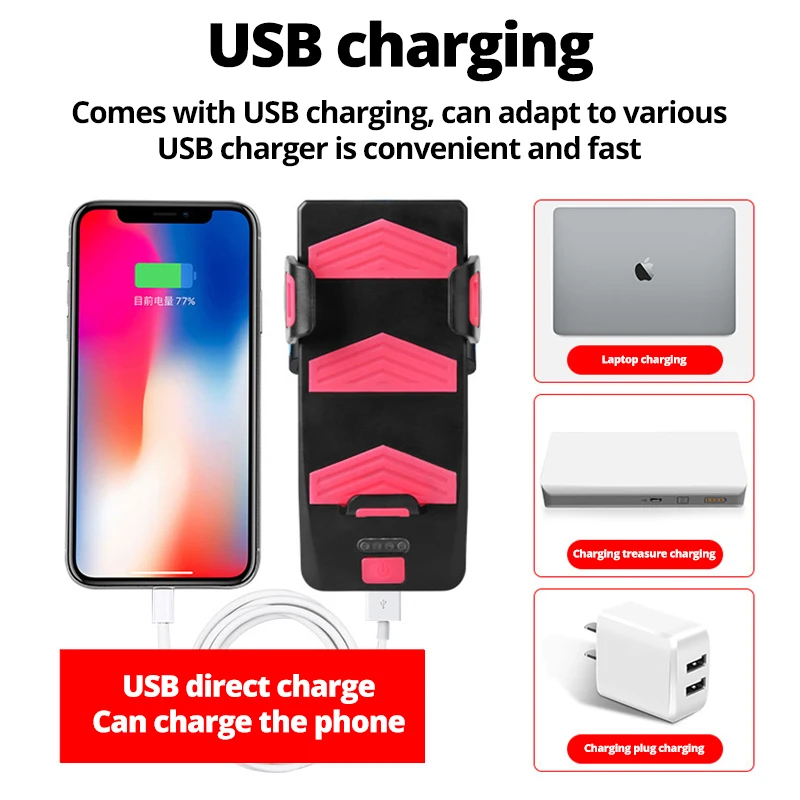 Многофункциональный 4 в 1 велосипедный светильник держатель велосипеда Рог