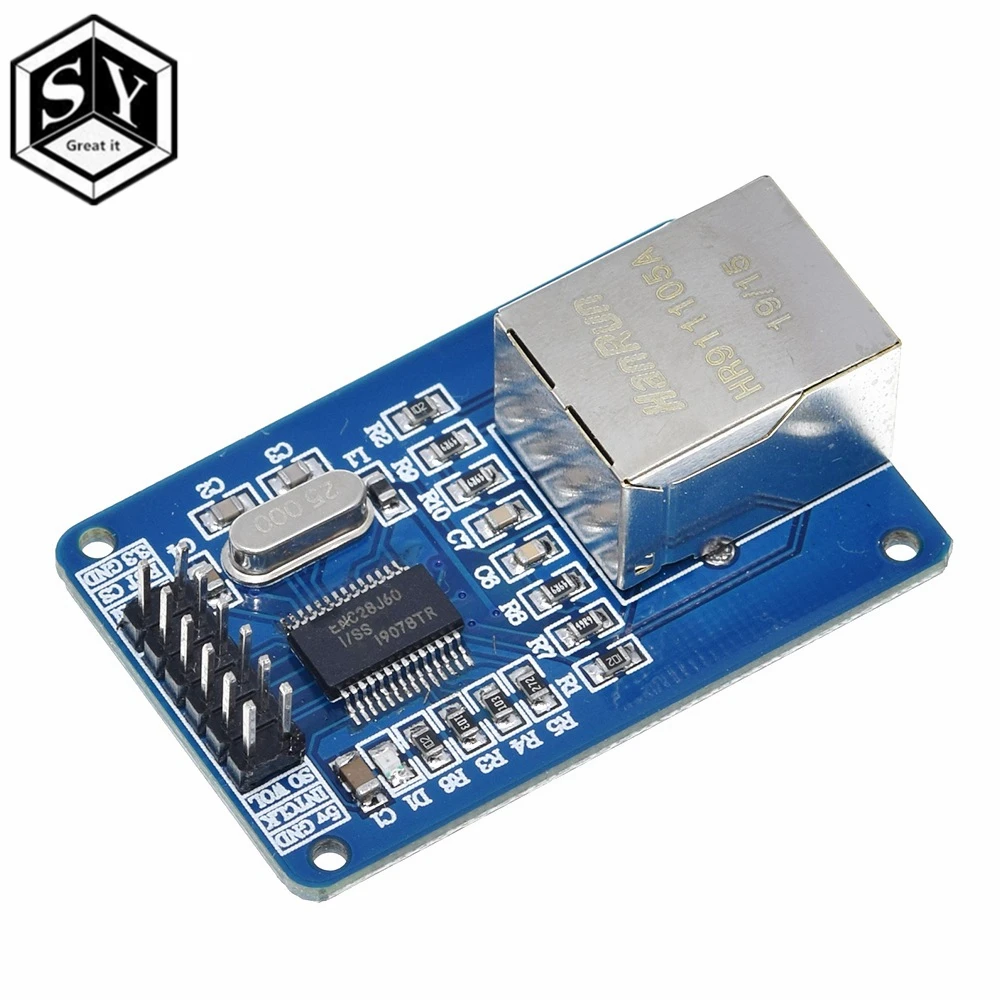 1 шт. Great IT ENC28J60 Ethernet LAN сетевой модуль SPI порт для Arduino 51LPC AVR ARM PIC