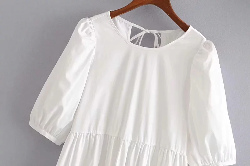 Винтажное белое Плиссированное длинное платье boho женское летнее платье Элегантное свободное Повседневное платье с коротким рукавом ретро корейское vestidos