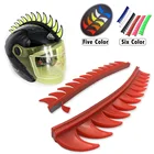 Светоотражающий мотоциклетный шлем, шлемы для байкеров-внедорожников, мотоциклетный шлем с шипами Mohawks, резиновая пила, мотоциклетный шлем Mohawk, наклейка