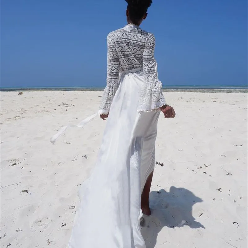 Пляжный комбинезон для женщин белый купальный костюм накидка накидки прогулок