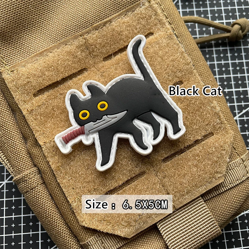 Поклевочный нож серии Little Cat вышитая нашивка из ПВХ милые животные домашних