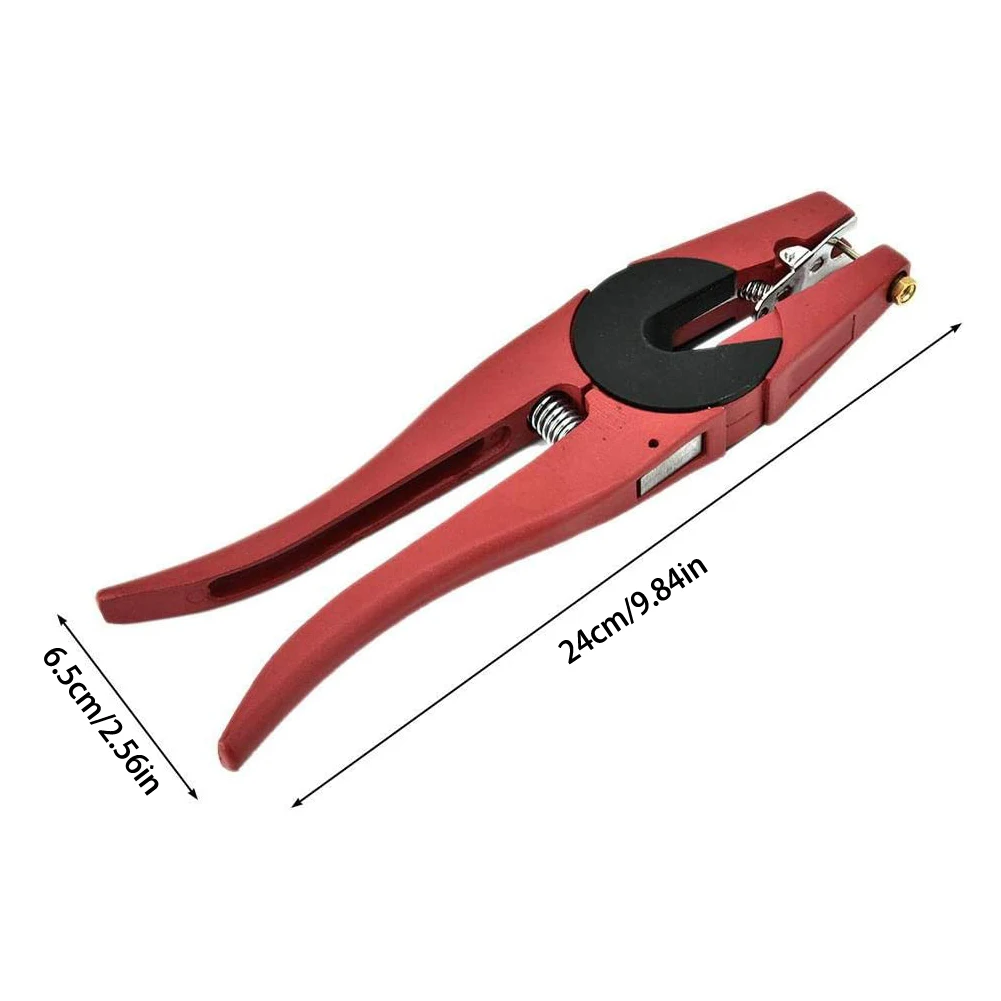 

Livestock Ear Tag Pliers Animal Control Device Red Metal Ear Thorn Tong Swine Cow Sheep Rabbit Identification Tool Animals Plier