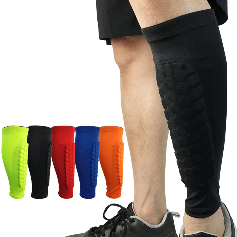 1pcs Honeycomb Shin Guard Professional Football Shields Soccer Legging Shinguards Leg Sleeves Protective Gear Sports Protector
