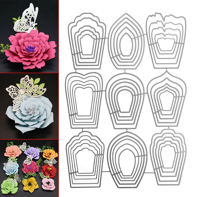 45pcs Flowers Pattern Cutting Dies Metal Template For Scrapbooking Stencil DIY Album Cards Envelopes Decoration | Дом и сад