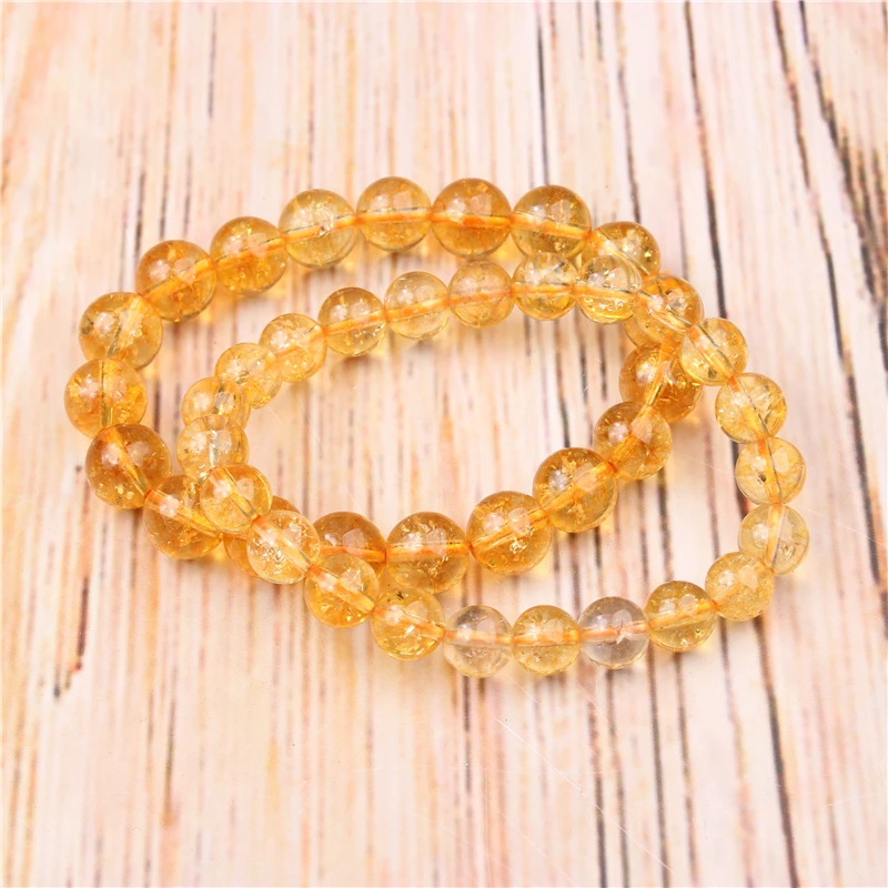 Браслет с бусинами для йоги из натурального цитрина | Украшения и аксессуары