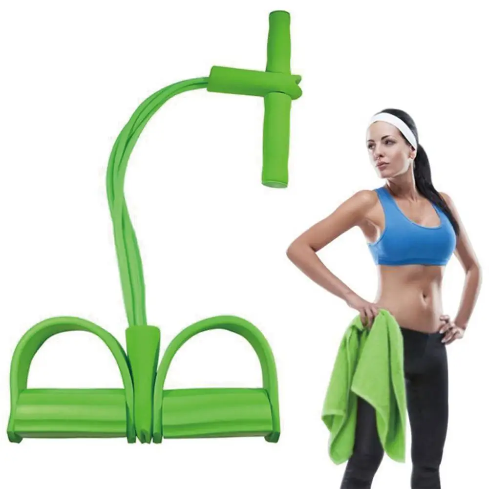 4 трубки резистивные резинки латексный тренажер для педалей натяжные йоги