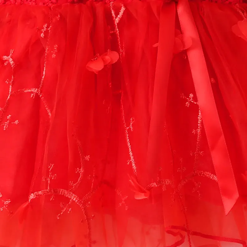 Платье принцессы для девочек одежда с длинными рукавами и бантом детей от 3 до 12