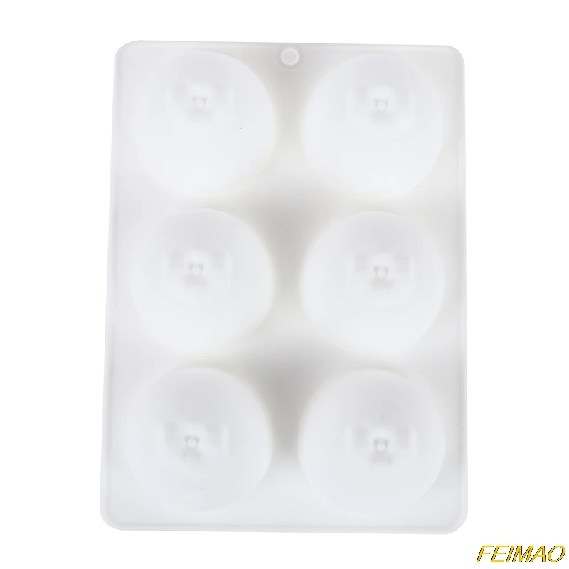 

6 Holes Silicone Orange Mousse Mold For Baking Cake Dessert Fondant Mould