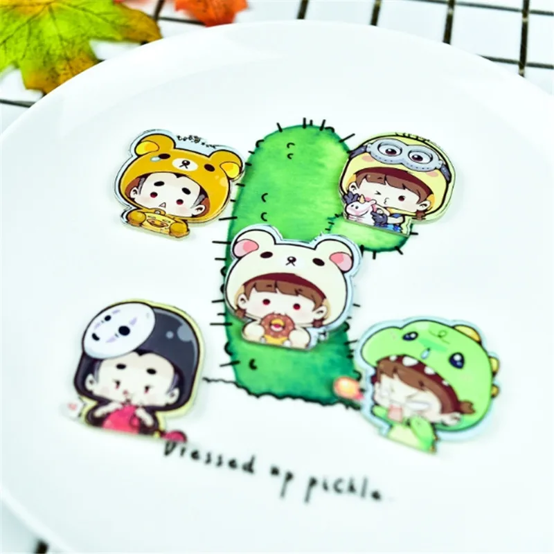 1 шт. мультфильм значок аниме акриловые нашивки на рюкзаке студия брошь для