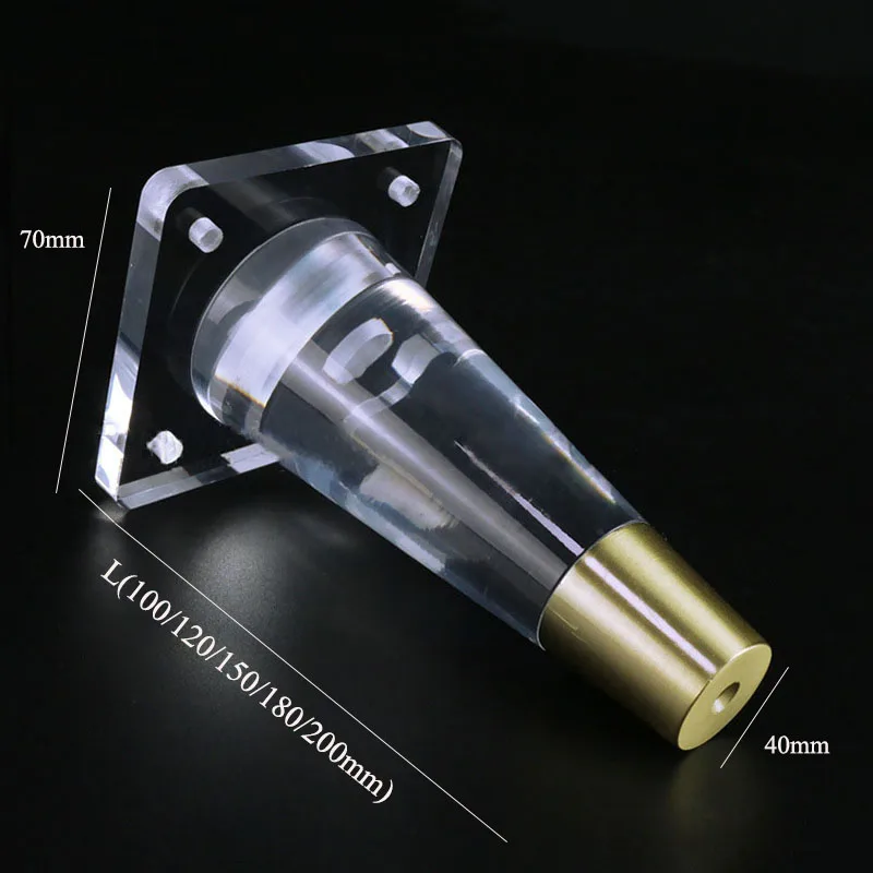 Прозрачные акриловые ножки для шкафа 2 шт./лот прозрачные дивана боковой столик