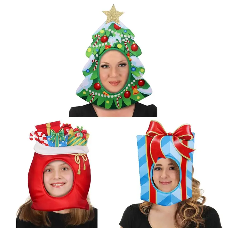 Мужская и Женская креативная забавная шапка на рождественскую елку маска