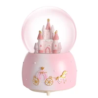 snowflake castle princess crystal ball music box decoration cartoon home rainbow music box children student gift snowball