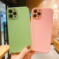 luxury silicone phone case for iphone 13 12 11 pro max xs xr x 8 7 plus se2020 camera lens protective soft cover