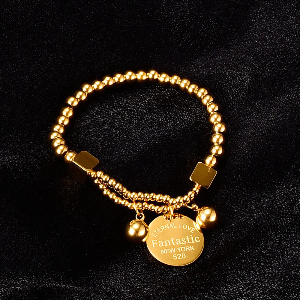 

Женский позолоченный браслет из титановой стали, 2020 л