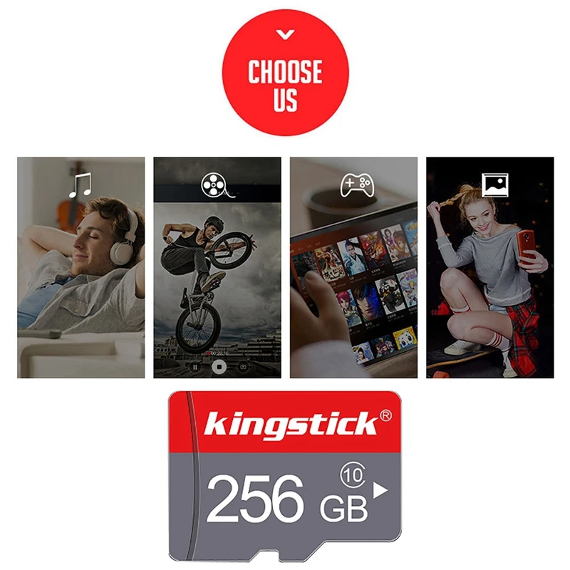 Kingstick 256 Гб карта памяти MicroSD класс 10 TF флэш Microsd с адаптером|Док-станции| |