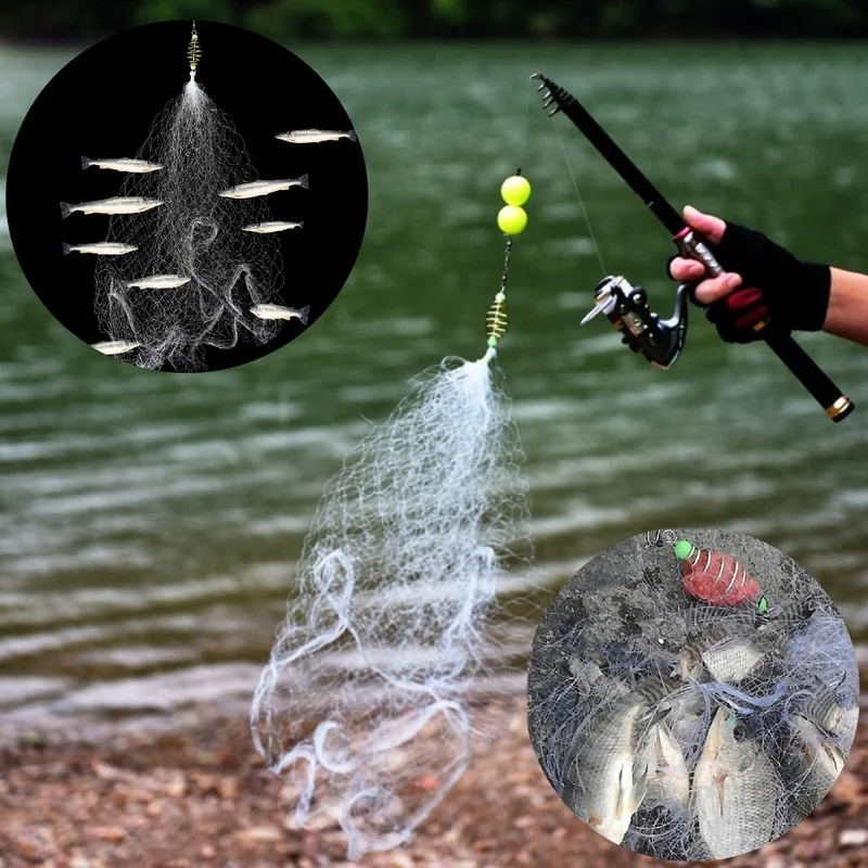 

Portable Fishing Net High-quality Outdoor Casting Network Fishing Tackle Equipment Fishing Net Simple Empty Hook Fishing Nets